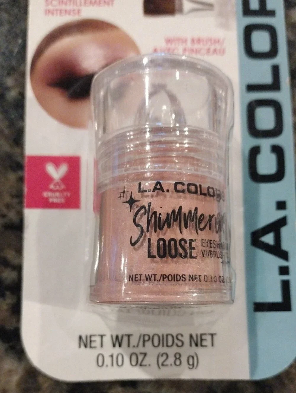 Lot of 2 L.A COLORS Shimmer Loose Eyeshadow both Honey Lollipop Pink 0.10 oz new
